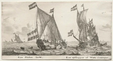 Various Ships and Views of Amsterdam, Part II: Dutch Admiralty Yacht. A Guard Ship