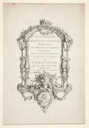 Title Page from New Trophies or Cartouches Representing the Arts and Sciences