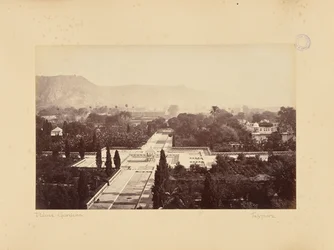 Jaypur; View of the Palace Gardens and Fort, from the Palace
