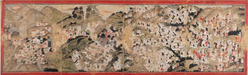 Raja Sansar Chand Attacking Kangra Fort
