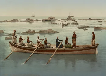 Boatmen, Jaffa, Israel, c.1890-1906