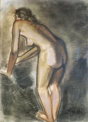 Standing nude, by Constant Permeke. Belgium, 20th century.