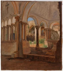 Empty Monastery Courtyard