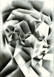 Dynamic Cubist Portrait