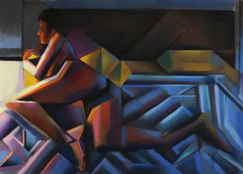 Geometric Woman Reflects