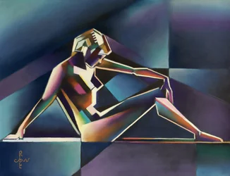 Pensive Geometric Woman