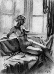 Pensive Nude by Window