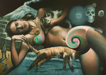 Reclining Woman Surreal Dream