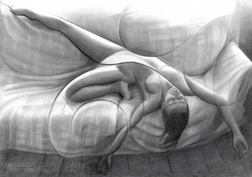 Sleeping Woman Drawing