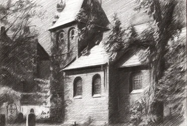 Solitary Figure Churchyard
