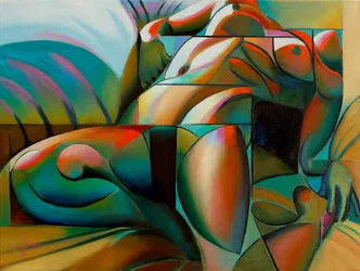 Vibrant Abstract Nude