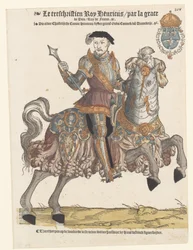 Portrait of Henry II of France in Armor on Horseback, Facing Right
