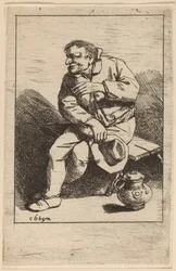 Sitting Man with His Hat in His Right Hand