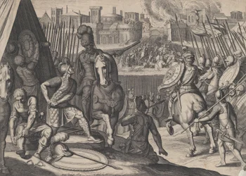 Plate 2: The City of Rome Taken by Constable of Bourbon, from the Triumphs of Charles V