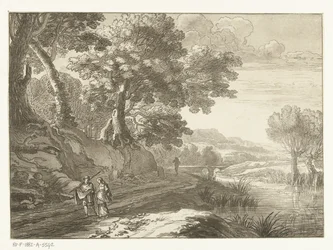 Italianate Landscape with Three Walkers