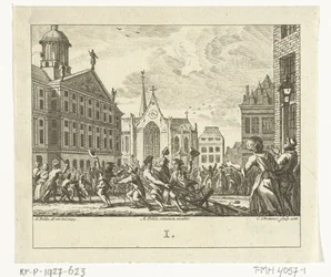 Uprising at the Funeral of Daniël Raap on the Dam in Amsterdam in 1754