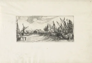 View of a Harbor with a Lock Landscapes (series title)