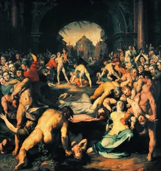 Massacre of innocents, central panel of triptych