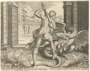 Hercules Steals the Golden Apples of the Hesperides