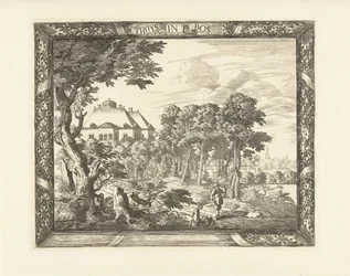 View of Huis ten Bosch (title on object: The House in the Woods)