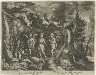 John the Baptist Accompanied by Angels as He Enters the Desert