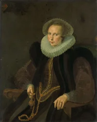 Portrait of Griete Jacobsdr van Rhijn (1585-1652), Wife of Jacob Cornelisz Banjaert, Called van Neck
