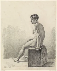 Seated Male Nude
