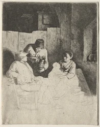 The Mother Seated in an Inn