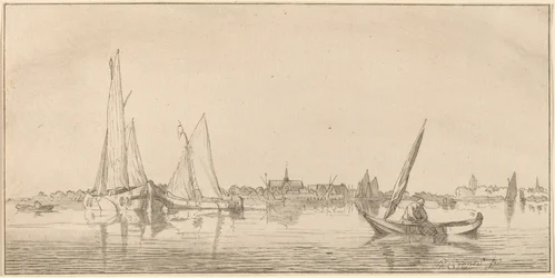 River with Town