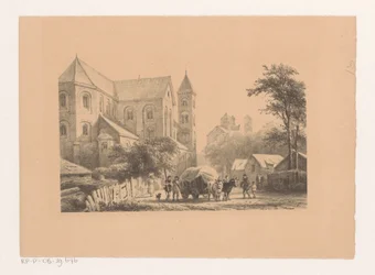 Cattle with Wagon in Front of Eleventh-Century Church