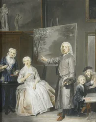 The Landscape Painter Dirk Dalens III (1688-1753) with His Second Wife Maria Schaack (d. 1766) and Their Children Anna (b. 1725), Willem (1737-60) and Jacobus (1741-63)