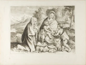 The Holy Family with Saint John the Baptist and Saint Elizabeth, from Cabinet Reynst