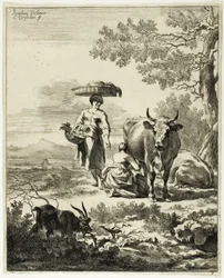Woman Milking a Cow