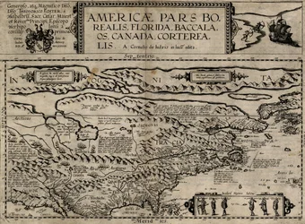 Northern part of America, Florida, Baccalaos, Canada, Corterealis