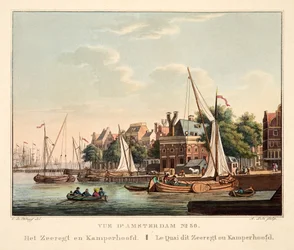 View of Amsterdam No.36. Het Zeeregt and Kamperhoofd. The Quay called Zeeregt or Kamperhoofd, 1825