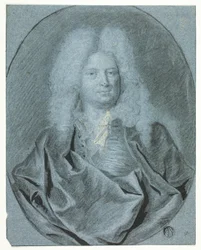 Portrait Bust of a Man in a White Wig