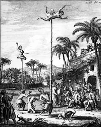 Discovery of the Indies: games - in Voyages of W. Shouten to the East Indies, ed. Amsterdam