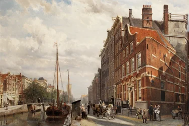 A View of the Makelaers Comptoir on the Nieuwezijds Voorburgwal, Amsterdam, 1883