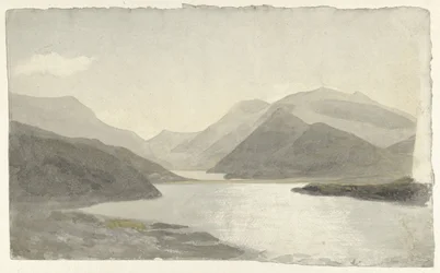 Sunlight over a Lake near Snowdon, Llanberis, North Wales