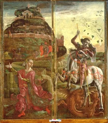 St. George and the Dragon, from a polyptych, 1469