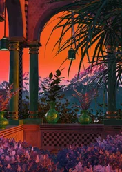 Exotic Sunset Balcony
