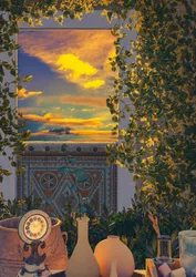 Golden Hour Window View