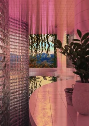 Modern Pink Pool View