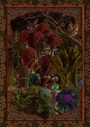Sleeping Woman Fantasy Garden