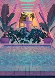 Vaporwave Pool Retreat