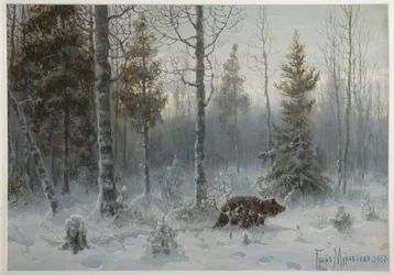 Bear in the Winter Forest, 1907