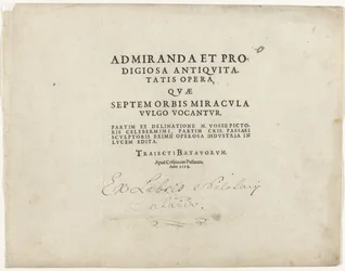 Title Page of the Series with Seven Wonders of the World