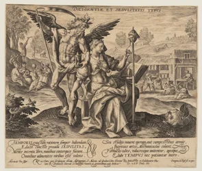 Diligence and Industry, from Time with Virtues and Vices