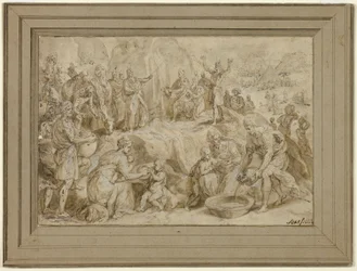 Moses Striking Water from the Rock