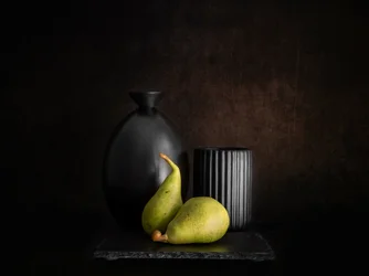 Moody Pears Still Life